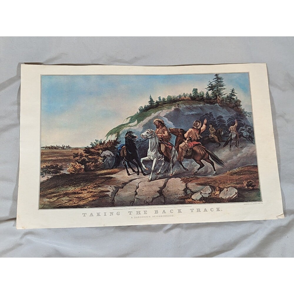 Taking the Back Track Western Print from calendar